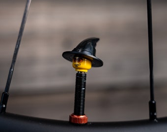 Brick Caps: Tyre Valve Dust Caps made from LEGO® Heads || wizard/witch || for bike, car, scooter, wheelchair, bicycle, motorbike