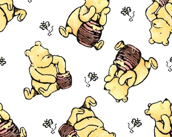 Classic Winnie the Pooh Seamless Pattern, Scrapbook Paper (Digital Download)
