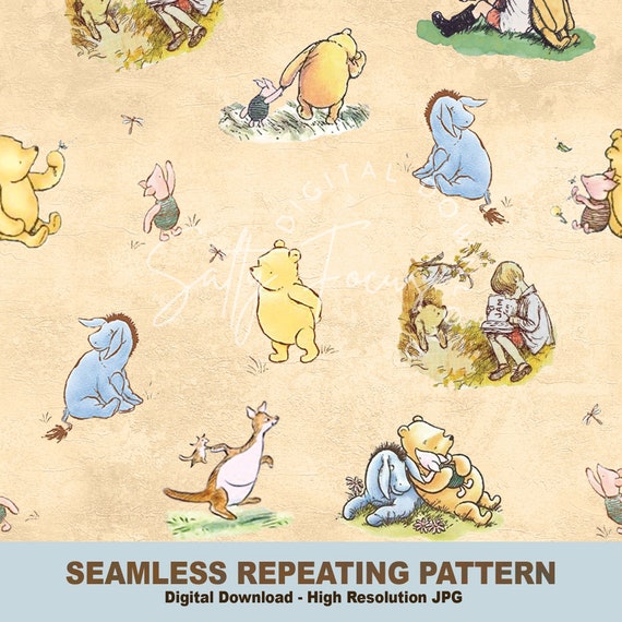 Classic Winnie-the-pooh Seamless Pattern No Tigger, Winnie-the