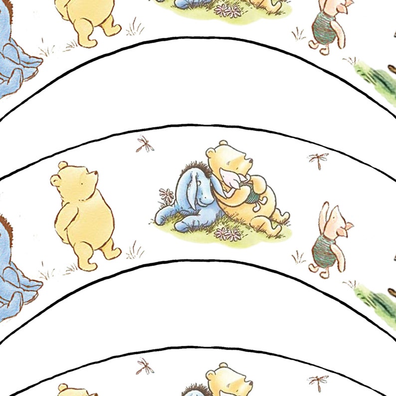 Classic Winnie the Pooh Cupcake Toppers & Wrappers Winnie the Etsy