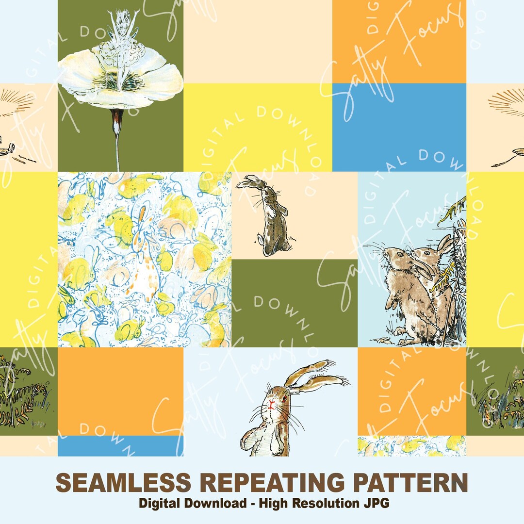 Velveteen Rabbit, Seamless Pattern, Vintage Children's Pattern ...