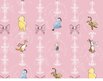 Winnie-the-Pooh Seamless Pattern, Nursery Fabric (Digital Download)