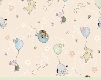 Classic Winnie the Pooh Seamless Pattern, Vintage papers (Digital File)
