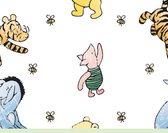 Patrón clásico sin costuras de Winnie the Pooh: Piglet y Tigger (papel digital)