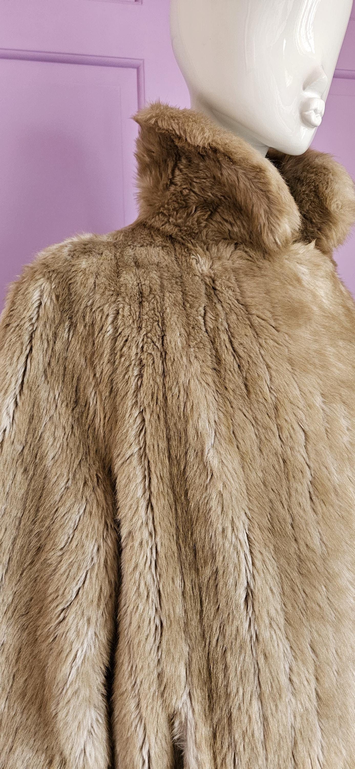 Black Faux Fur Jacket Donnybrook Jacket 80s Raccoon Coat