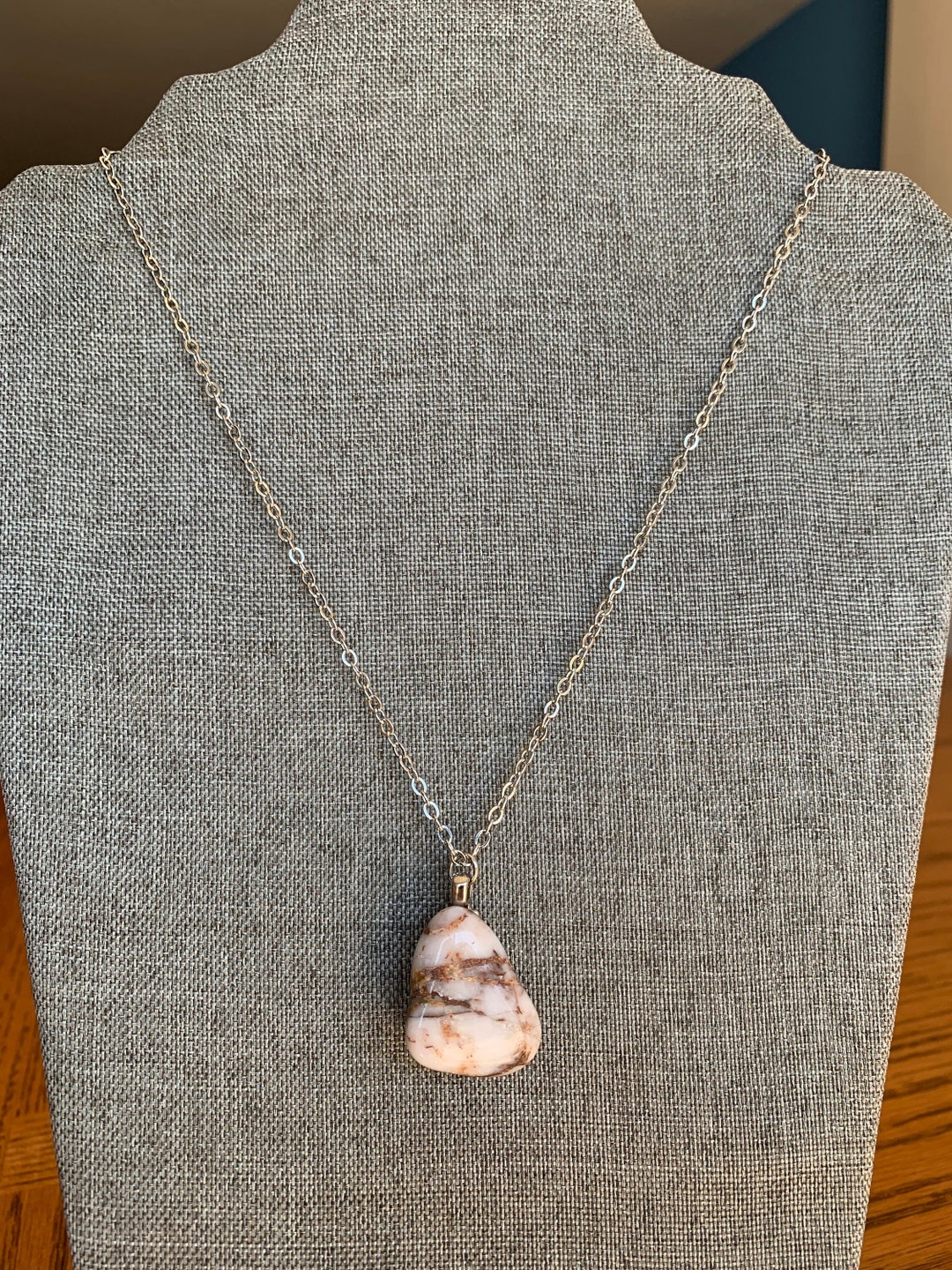 Gemstone Necklace, Rock Pendant, Beach Stone Necklace, Gems, Rock ...
