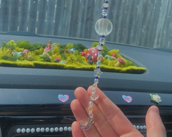 Crystal Celestial Sun catcher Car Charm / Car Decor / Rearview Mirror Accessory / Car Dangle