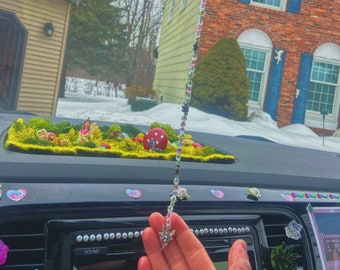 Cotton Candy Pixie Car Charm / Car Decor / Rearview Mirror Accessory / Car Dangle