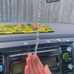 Dark Blue Holographic Sun catcher Car Charm / Car Decor / Rearview Mirror Accessory / Car Dangle