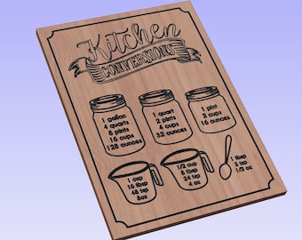 Kitchen Conversions - crv3d, crv, dxf, ai, svg, eps, pdf, Aspire file, Vcarve Pro file, Vcarve. CNC router, Plasma, Laser