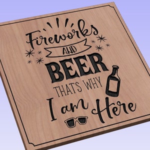 Fireworks & Beer - crv3d, crv, dxf, ai, svg, eps, pdf, Aspire file, Vcarve Pro file, Vcarve. CNC router, Plasma, Laser