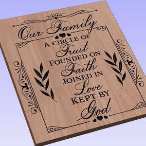 Our Family - crv3d, crv, dxf, ai, svg, eps, pdf, Aspire, Vcarve Pro, Vcarve. CNC router, Plasma, Laser