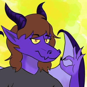 Furry commission full color headshot