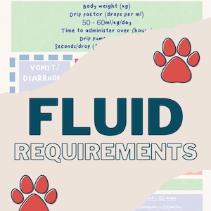 Fluid Calculations for Student Veterinary Nurses SVN Revision Notes Nursing Study
