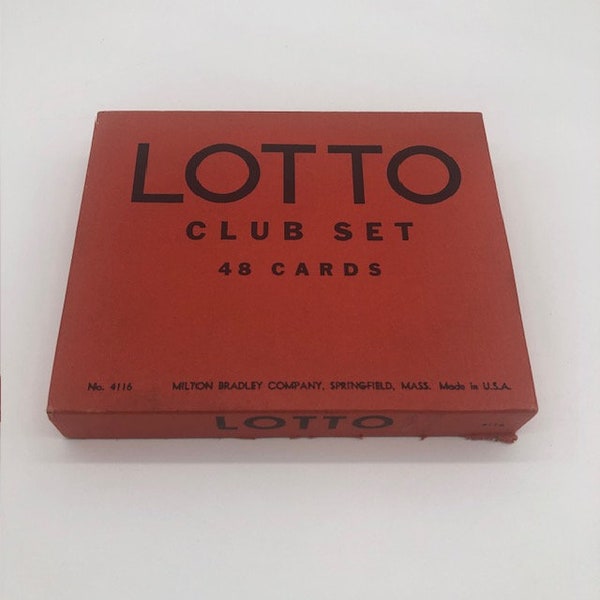 Rare, vintage 1950's Milton Bradley Lotto Club Set