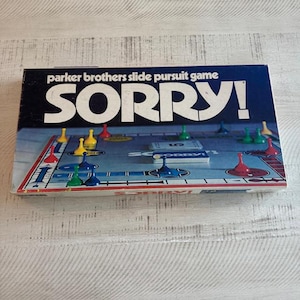 Vintage 1972 Parker Brothers Slide Pursuit Game SORRY!