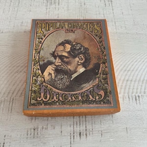 Zeldzame vintage jaren 1970 Milton Bradley populaire personages uit Dickens