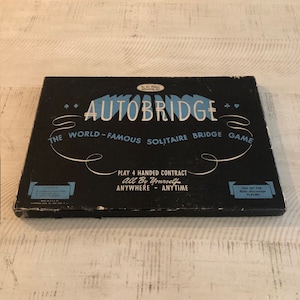 Rare, vintage 1946 Autobridge, le jeu de bridge solitaire de renommée mondiale
