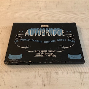 Rare, vintage 1946 Autobridge The World Famous Solitaire Bridge Game