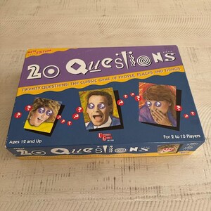 Vintage 1987 University Games 20 Questions
