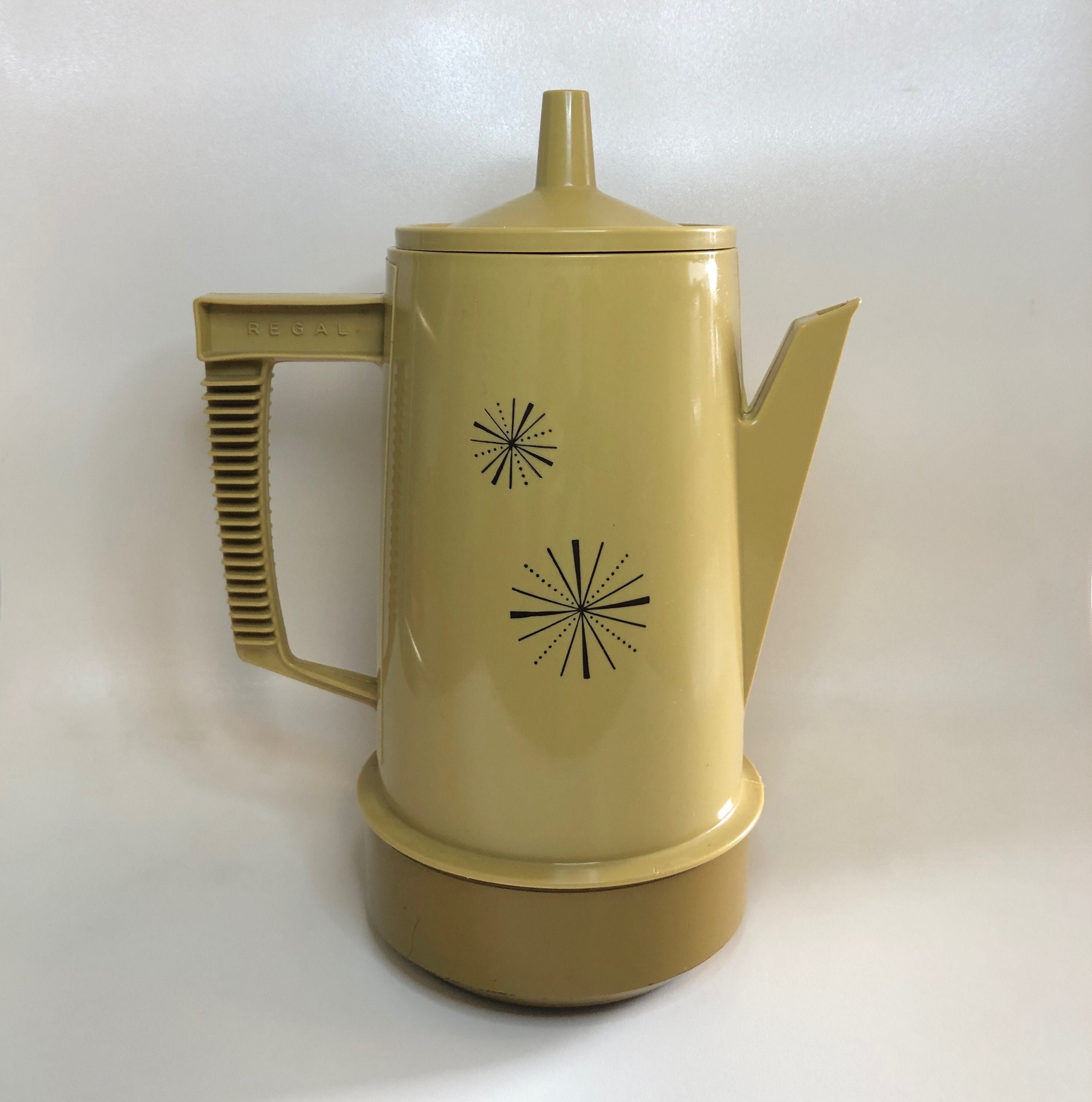 Retro Sunbeam CoffeeMaster 10 Cup Coffee Maker 70 s Vintage Harvest Gold  Flower