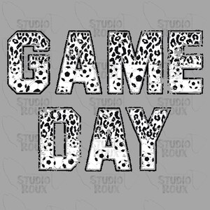 Game Day soccer leopard PNG Digital Download - Soccer Sublimation Designs - Ball mom PNG