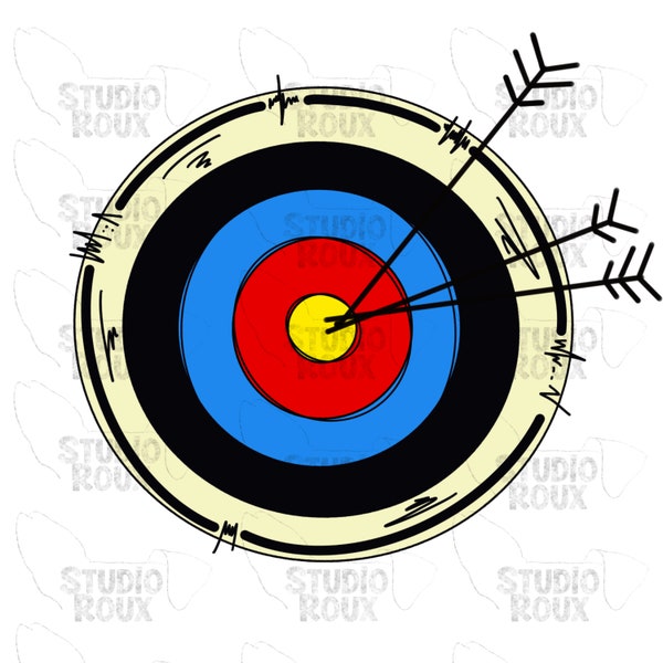 Archery Target PNG Digital Download - Archery Sublimation Designs - Archery PNG