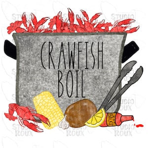 Crawfish boil PNG Digital Download - Crawfish Sublimation Designs - Crawfish PNG