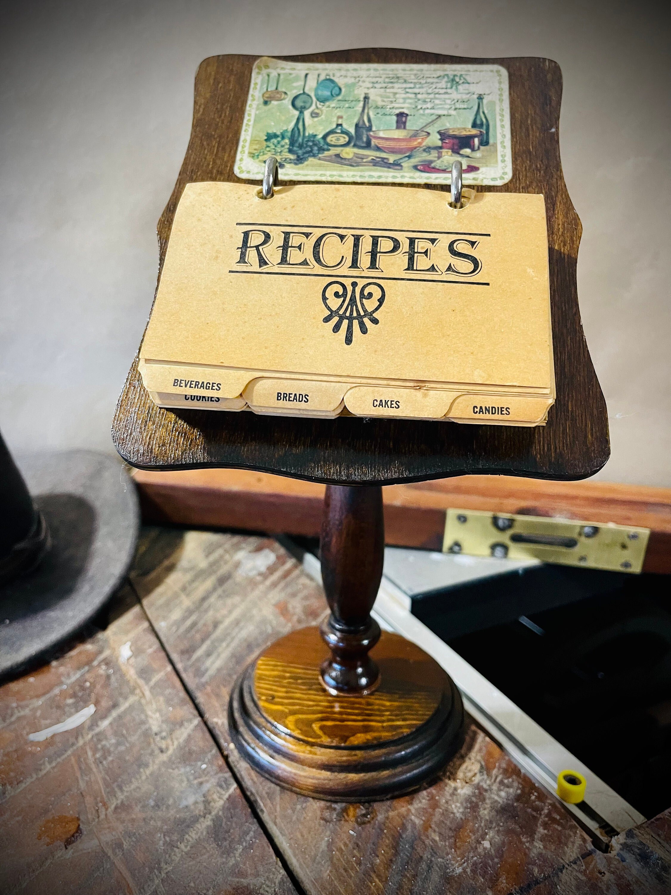 Cookware vintage recipe card holder vintage recipe stand Vintage mid