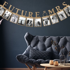 Future Mrs Photo Banner / Bachelorette Party Decorations / Diamond Ring Bridal Shower Decor