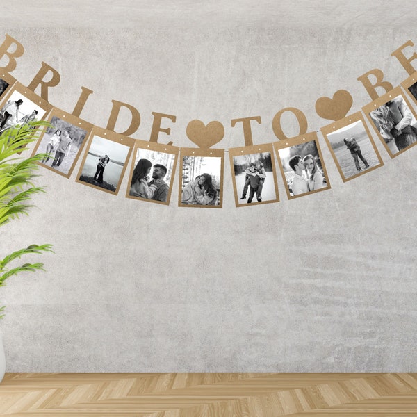 Bride To Be Photo Banner / Bachelorette Party Decorations / Bridal Shower Decor