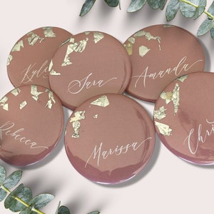 Personalized Pocket Mirror Bridal Party Name | Custom Bridesmaid Gift | Personalized Mirror | Bridal Shower