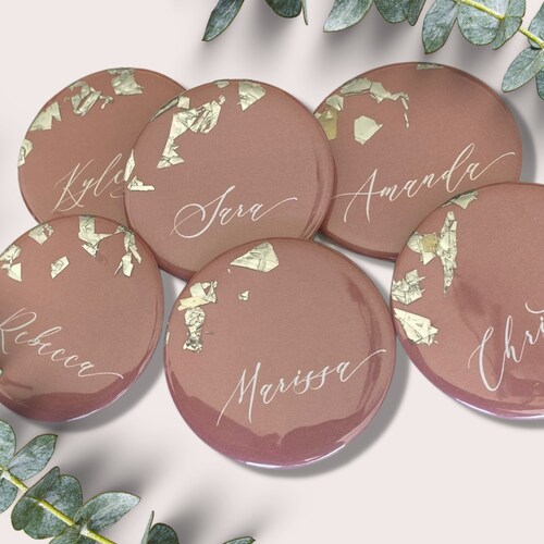 Personalized Pocket Mirror Bridal Party Name Custom Etsy