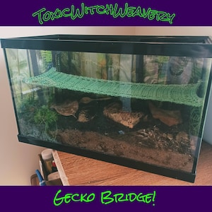 Gecko Bridge, Personalize Color and Size! Handmade Cotton Hammock | Gecko Accessory | Enclosure Decor