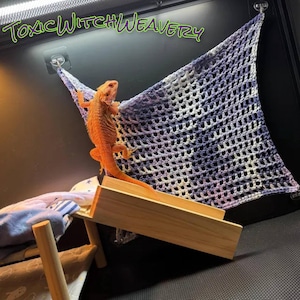 Reptile Climbing Wall | Custom and Standard Sizes | 100% Cotton Crochet | Handmade Reptile Accessories