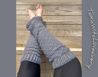Slouchy Leg Warmers - Charcoal Gray | Handmade Crochet Gift | 80s Fashion | Ballet Wear |