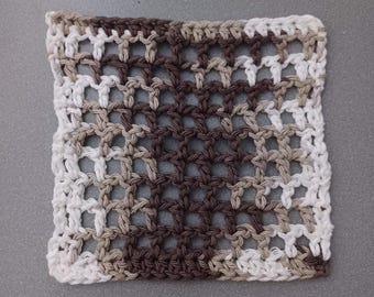 Reptile Climbing Wall, Mocha, 10 Gallon | 100% Cotton Crochet | Handmade Reptile Accessories