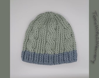 Crochet Cable Twist Hat | Shades of Gray | Handmade Winter Hat | Pom Pom Hat | Winter Wears