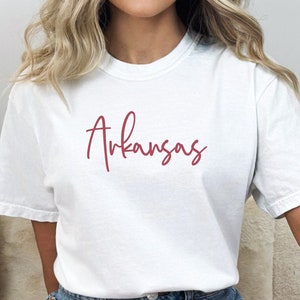 Arkansas Comfort Colors® T-Shirt, Arkansas Pride Shirt, Arkansas Tee, College Student Gift, Arkansas Gift Shirt