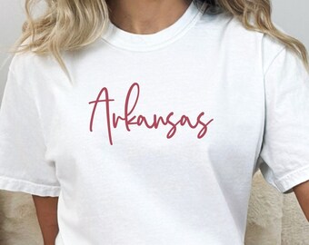 Arkansas Comfort Colors® T-Shirt, Arkansas Pride Shirt, Arkansas Tee, College Student Gift, Arkansas Gift Shirt