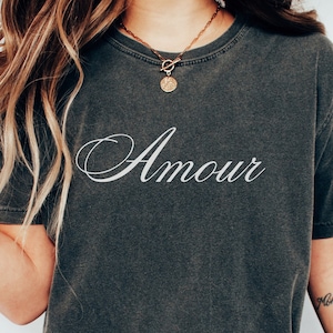 Amour Comfort Colors® Unisex T-Shirt, French saying shirt, French word tee, French quote t-shirt, Paris lover shirt, French language shirt