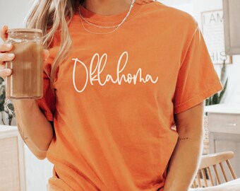 Camiseta Oklahoma Comfort Colors®, camiseta para el portón trasero de Oklahoma, camiseta de fútbol de Oklahoma, camiseta rosa de Oklahoma, regalo para estudiantes universitarios