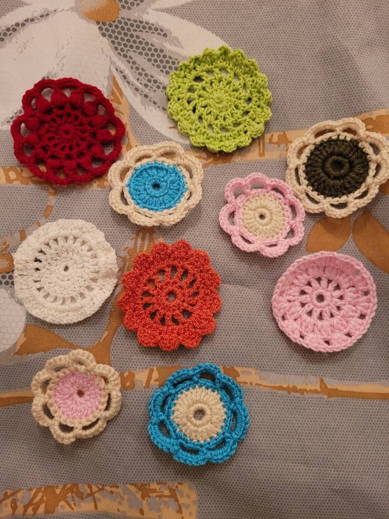 Crochet handmade miniature/ Crochet Coaster/ miniature rug/ image 1