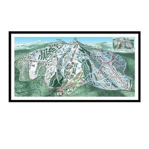 2021 GREAT DIVIDE (Montana) Ski Trail Map - Ski Home Decor, Ski Lodge Wall Decor, Ski Poster, Vintage Ski Trail Map