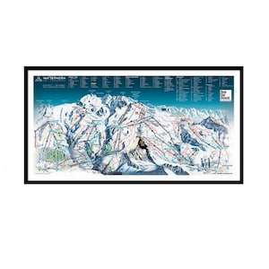 2021 ZERMATT Ski Resort - Ski Trail Map - Ski Home Decor, Ski Lodge Wall Decor, Ski Poster, Vintage Ski Trail Map