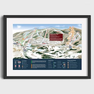 2020 MOUNTAIN CREEK (New Jersey) Ski Trail Map - Ski Map, Ski Art, Ski Decor, Ski Home Print, Vacation Home Decor