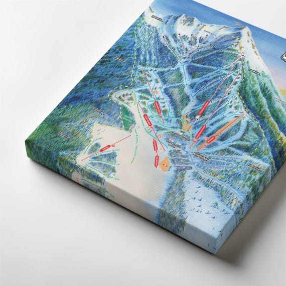 2026 Arizona Snowbowl Ski Trail Map Canvas Print – Ski Lodge Wall