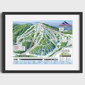 Puede incluir: Un mapa detallado del área de esquí de Terry Peak en Dakota del Sur. El mapa muestra la ubicación de las pistas de esquí, los remontes y otras comodidades. El mapa está codificado por colores para indicar la dificultad de cada pista. El mapa también incluye una leyenda que explica los diferentes símbolos utilizados en el mapa.