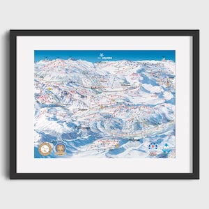 2021 ARLBERG Austria Ski Resort Trail Map - Ski Home Decor, Ski Lodge Wall Decor, Ski Poster, Vintage Ski Trail Map