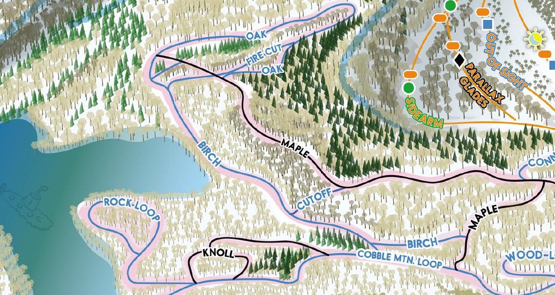 2021 GUNSTOCK MOUNTAIN Resort Ski Trail Map Ski Home Decor, Ski Lodge Wall Decor, Ski Poster